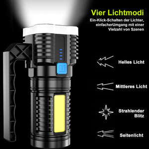 Multifunktionale LED-Taschenlampe mit hoher Helligkeit