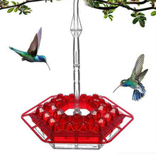 Laden Sie das Bild in den Galerie-Viewer, Hängende rote sechseckige Kolibri-Fütterungsanlage
