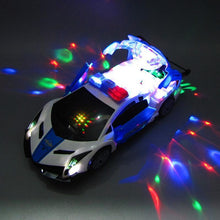 Laden Sie das Bild in den Galerie-Viewer, 360 Grad-Drehrad-musikalische LED, die elektronisches Polizeiwagen beleuchtet
