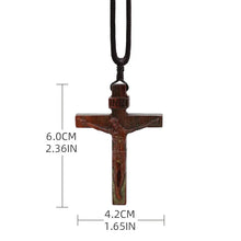 Laden Sie das Bild in den Galerie-Viewer, Jesus-Kreuz-Halskette aus Holz
