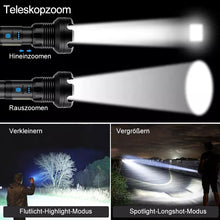 Laden Sie das Bild in den Galerie-Viewer, 🔥Schlussverkauf🔥Wiederaufladbare taktische LED-Laser-Taschenlampe
