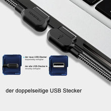 Laden Sie das Bild in den Galerie-Viewer, Bequee Lightning-USB Aufladung Kabel mit 90-Grad-Design für iOS und Android
