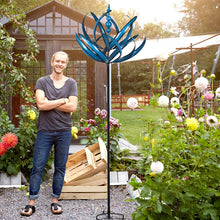 Laden Sie das Bild in den Galerie-Viewer, Blauer Windspinner aus Metall
