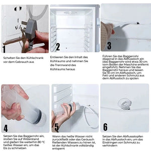 Reinigung des Abflusslochs im Kühlschrank