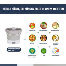 Laden Sie das Bild in den Galerie-Viewer, Tragbarer Faltbarer Elektrischer Heißer Topf