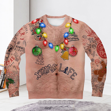 Laden Sie das Bild in den Galerie-Viewer, Sweatshirt mit Weihnachtsdruck

