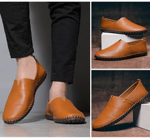 Laden Sie das Bild in den Galerie-Viewer, Jack Washington Minimal-Loafer aus echtem Leder
